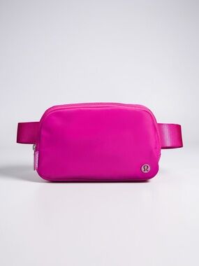 Lululemon Everywhere Belt Bag Sonic Pink Wordmark Logo Crossbody Waist Bag NWT